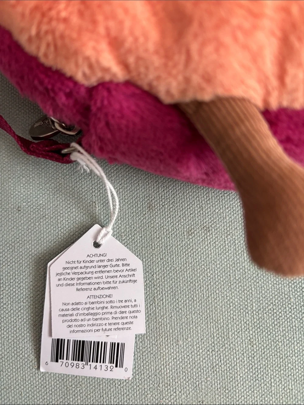 Jellycat Amuseables Rainbow Plushie Bag Purse